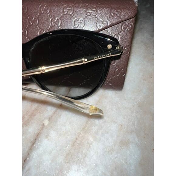 Gucci Bamboo Cat Eye Sunglasses With Case RARE - Picture 3 of 15